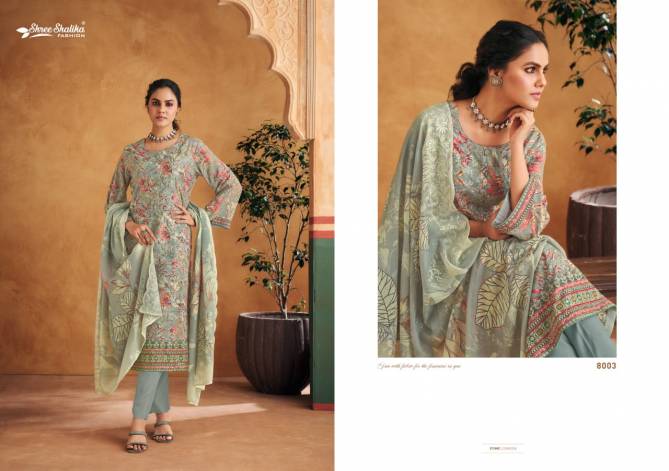 Mahajbeen Vol 8 By Shree Shalika Printed Lawn Cotton Dress Material Wholesalers In Delhi
